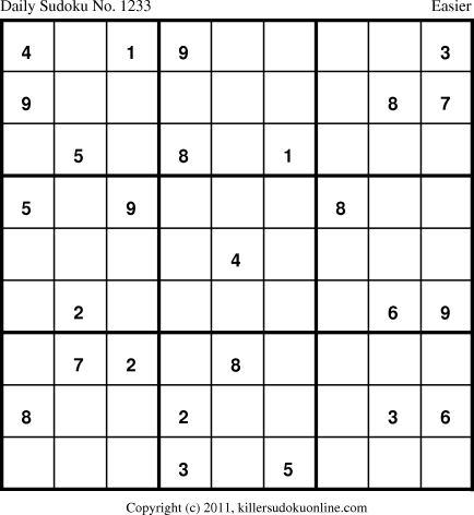 Killer Sudoku for 7/19/2011