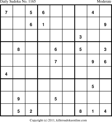 Killer Sudoku for 5/12/2011