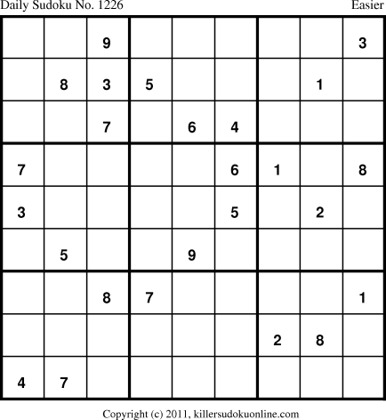 Killer Sudoku for 7/12/2011