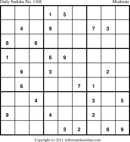 Killer Sudoku for 5/15/2011