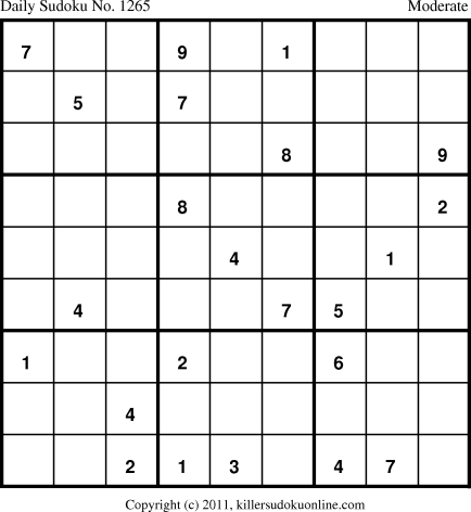 Killer Sudoku for 8/20/2011