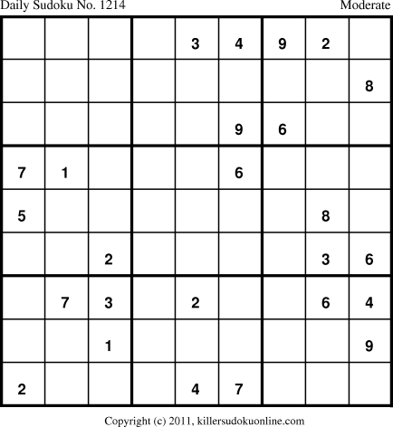 Killer Sudoku for 6/30/2011