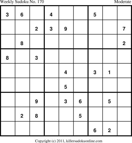 Killer Sudoku for 6/6/2011