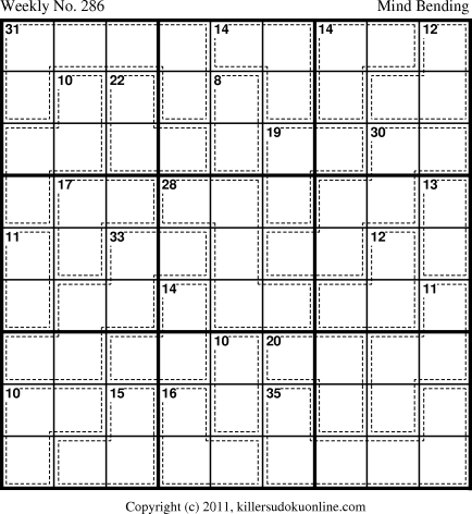 Killer Sudoku for 6/27/2011