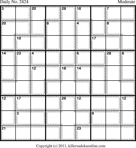 Killer Sudoku for 8/7/2012