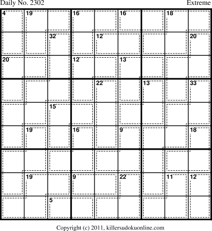 Killer Sudoku for 4/7/2012