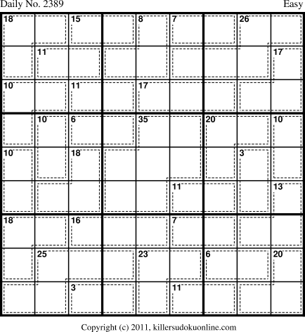 Killer Sudoku for 7/3/2012
