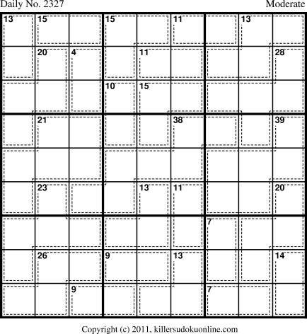 Killer Sudoku for 5/2/2012