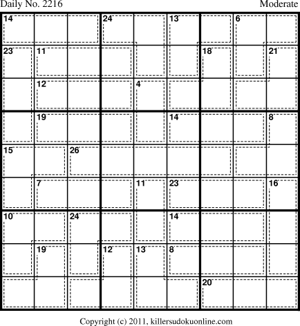 Killer Sudoku for 1/12/2012