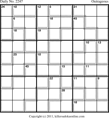 Killer Sudoku for 2/12/2012