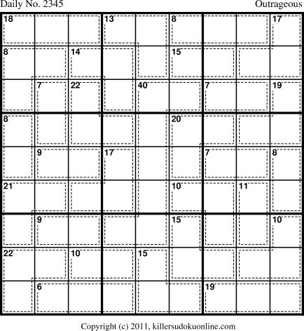 Killer Sudoku for 5/20/2012