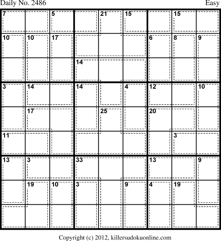 Killer Sudoku for 10/8/2012