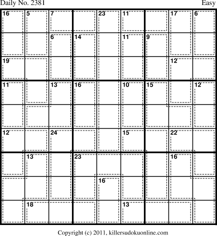 Killer Sudoku for 6/25/2012