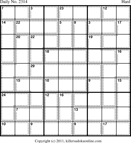 Killer Sudoku for 4/19/2012