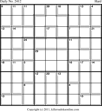 Killer Sudoku for 7/26/2012