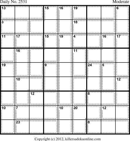 Killer Sudoku for 11/22/2012
