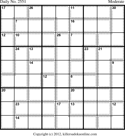 Killer Sudoku for 12/12/2012