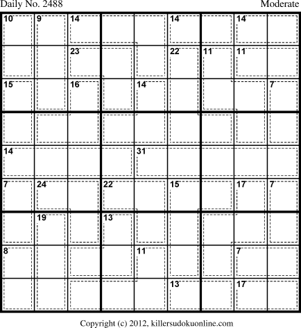 Killer Sudoku for 10/10/2012