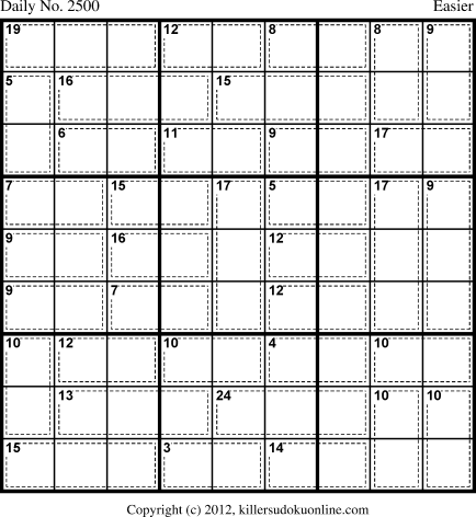 Killer Sudoku for 10/22/2012