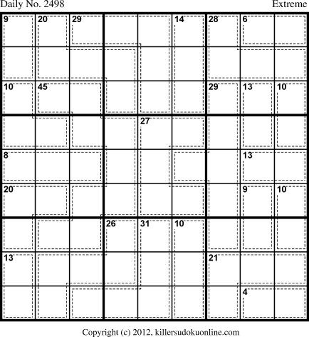 Killer Sudoku for 10/20/2012