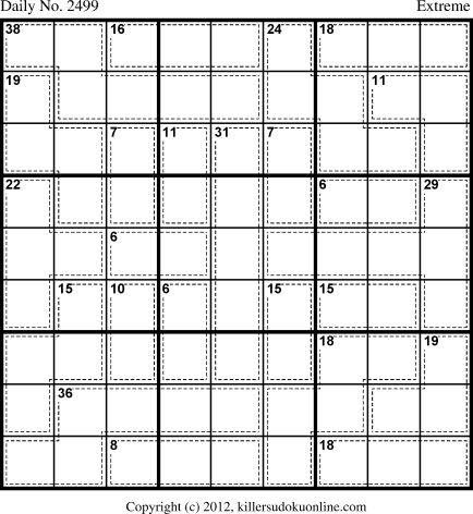 Killer Sudoku for 10/21/2012