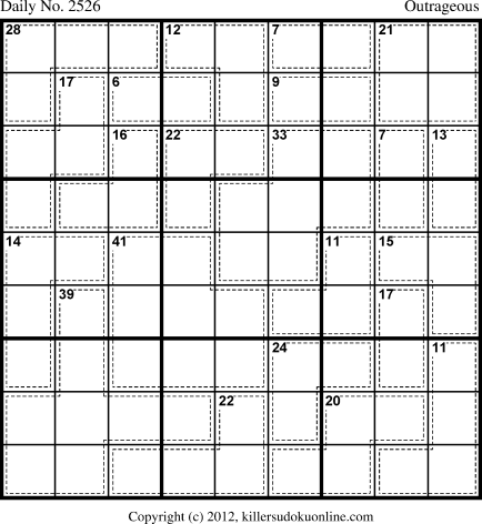 Killer Sudoku for 11/17/2012