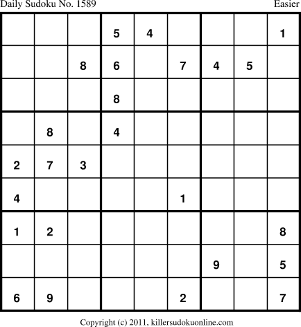 Killer Sudoku for 7/9/2012