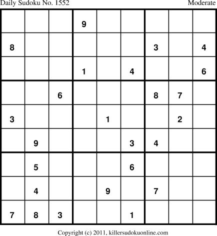 Killer Sudoku for 6/2/2012