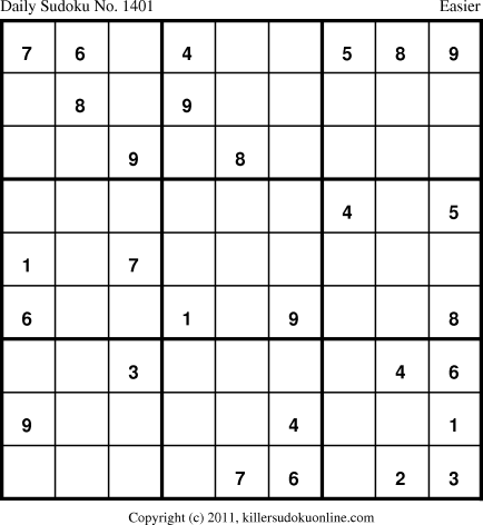 Killer Sudoku for 1/3/2012