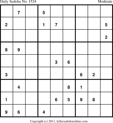 Killer Sudoku for 5/5/2012