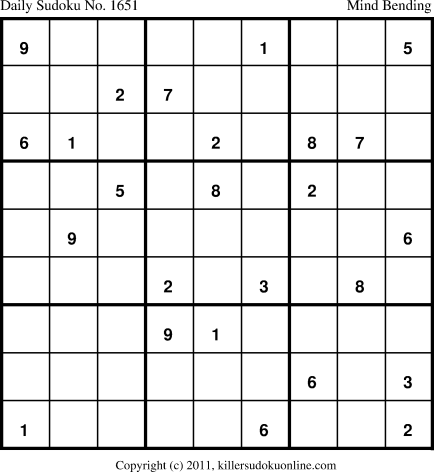 Killer Sudoku for 9/9/2012
