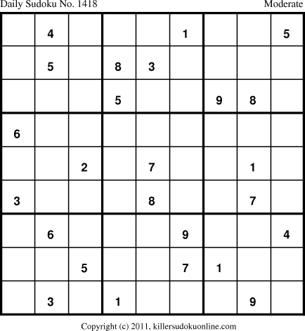 Killer Sudoku for 1/20/2012