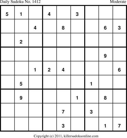 Killer Sudoku for 1/14/2012
