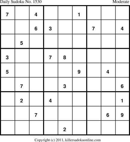 Killer Sudoku for 5/11/2012