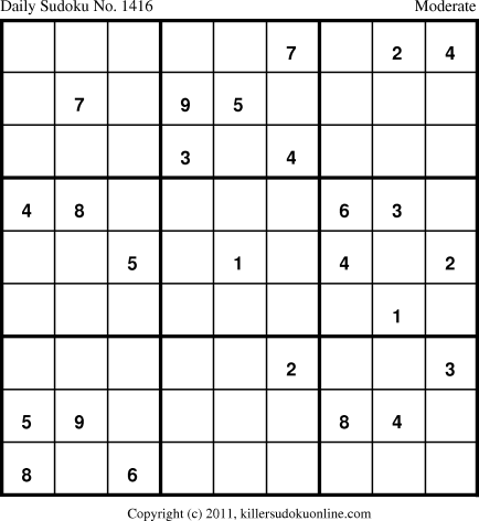 Killer Sudoku for 1/18/2012
