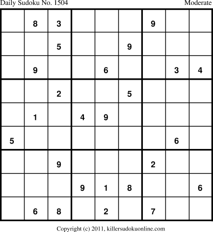 Killer Sudoku for 4/15/2012