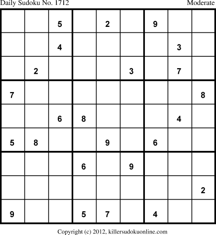 Killer Sudoku for 11/9/2012
