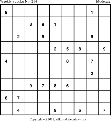 Killer Sudoku for 4/9/2012