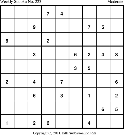 Killer Sudoku for 6/11/2012