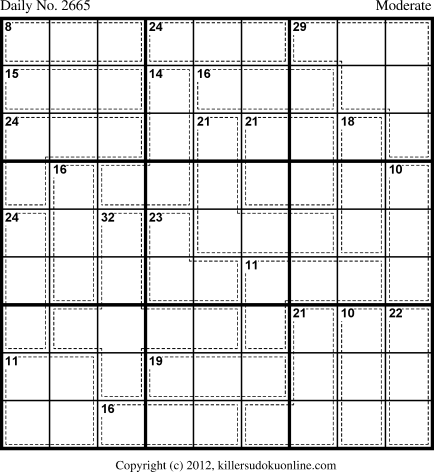 Killer Sudoku for 4/5/2013