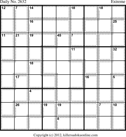 Killer Sudoku for 3/3/2013