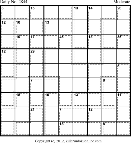 Killer Sudoku for 10/1/2013