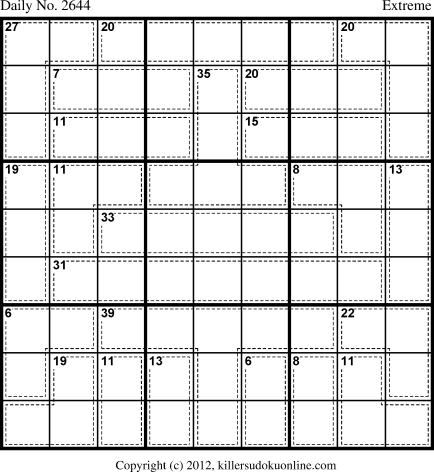 Killer Sudoku for 3/15/2013