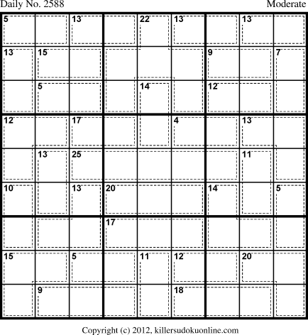 Killer Sudoku for 1/18/2013