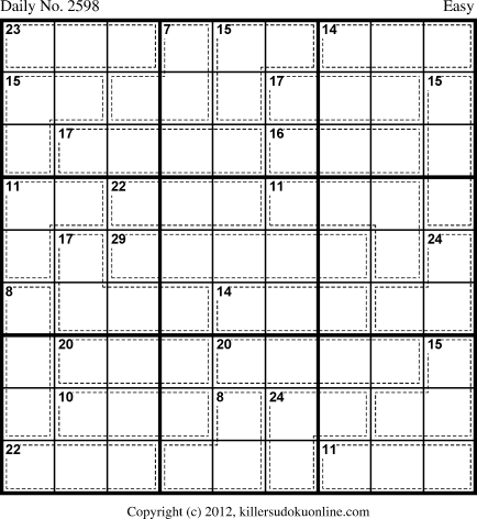 Killer Sudoku for 1/28/2013