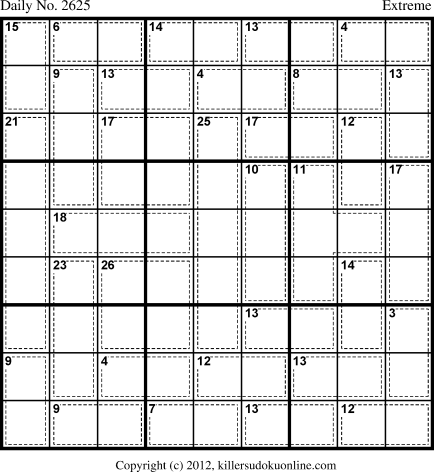 Killer Sudoku for 2/24/2013