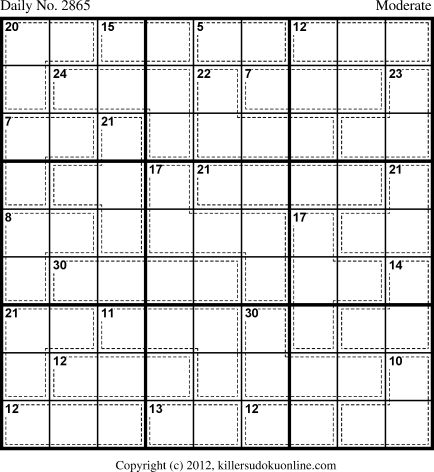 Killer Sudoku for 10/22/2013