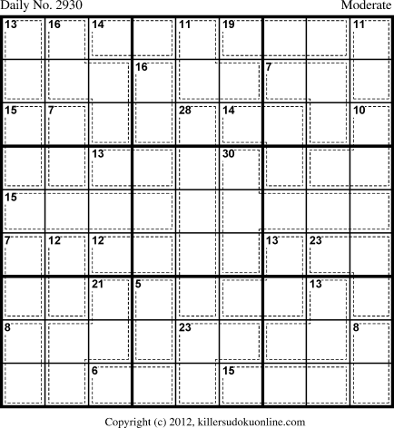 Killer Sudoku for 12/26/2013