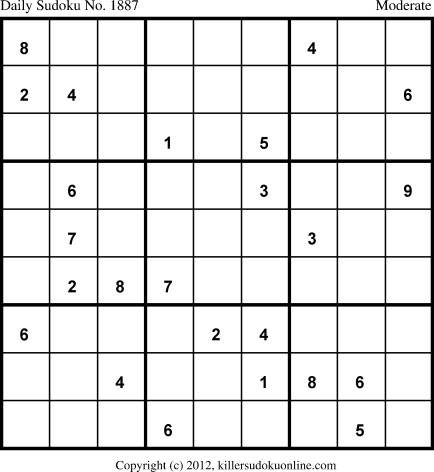 Killer Sudoku for 5/3/2013