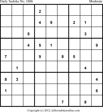 Killer Sudoku for 5/2/2013
